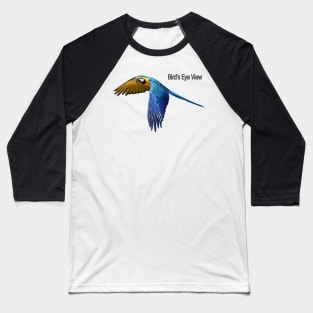 Blue Flying Parrot Bird Baseball T-Shirt